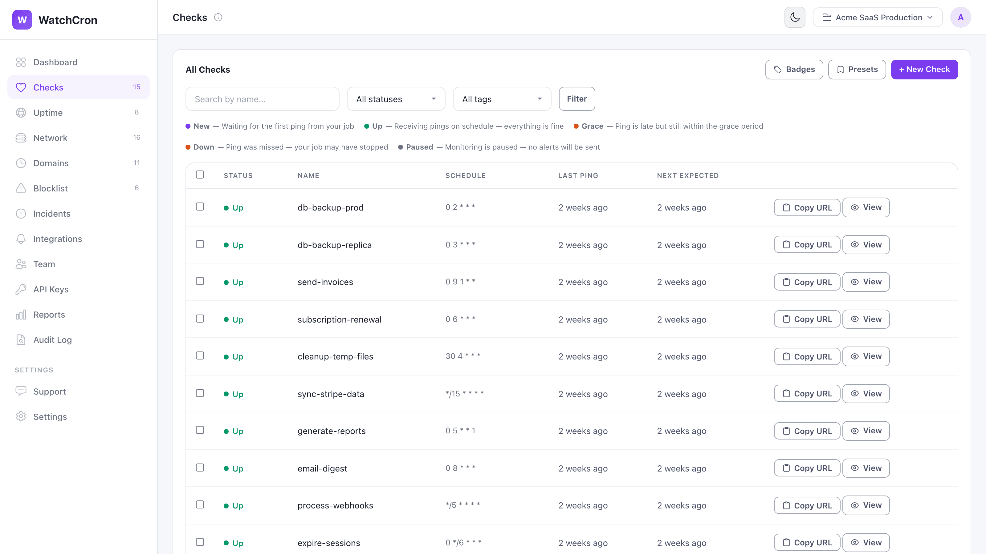 WatchCron — Cron Jobs Dashboard
