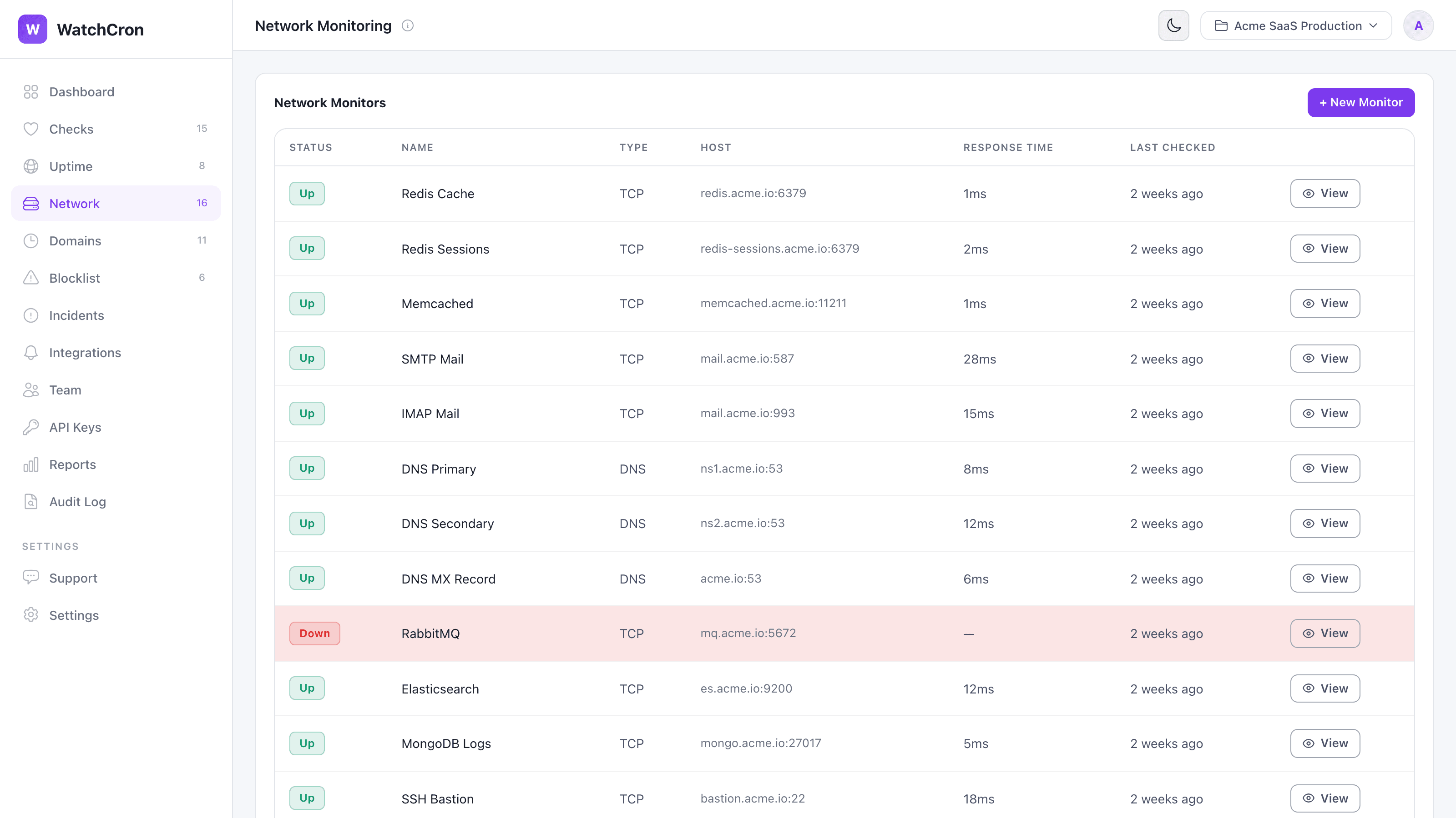 WatchCron — Port & Network Monitors