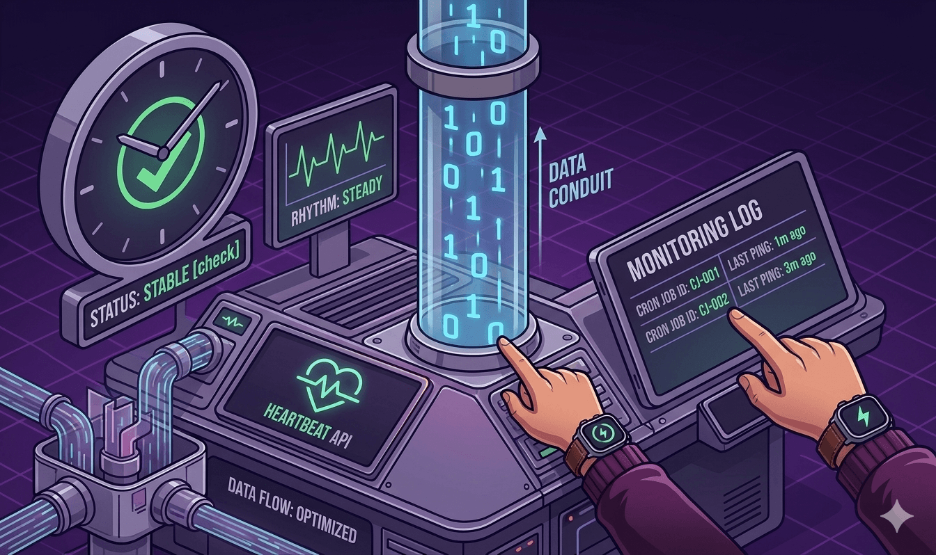 How to monitor cron jobs with curl and a heartbeat API