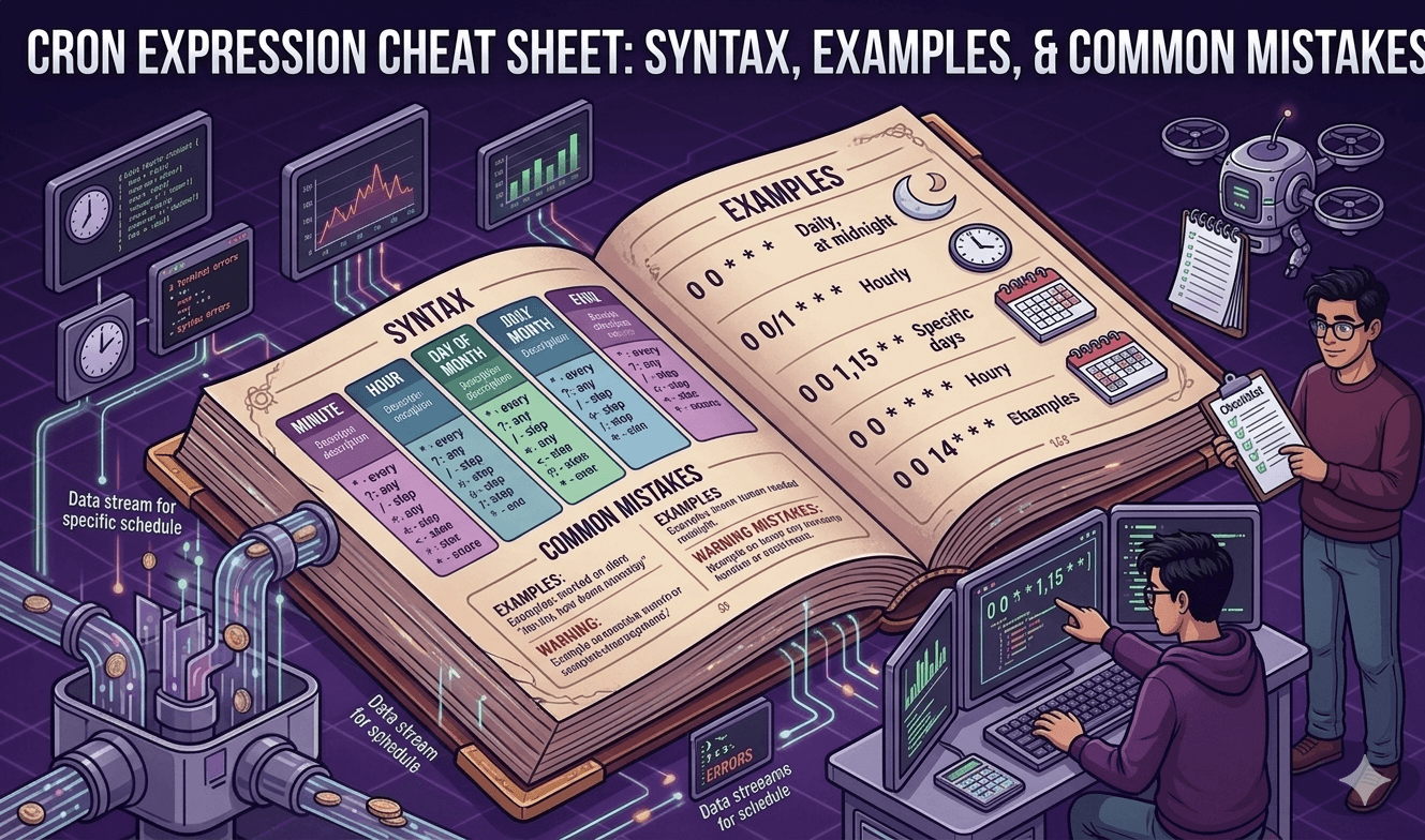 Cron expression cheat sheet: syntax, examples, and common mistakes
