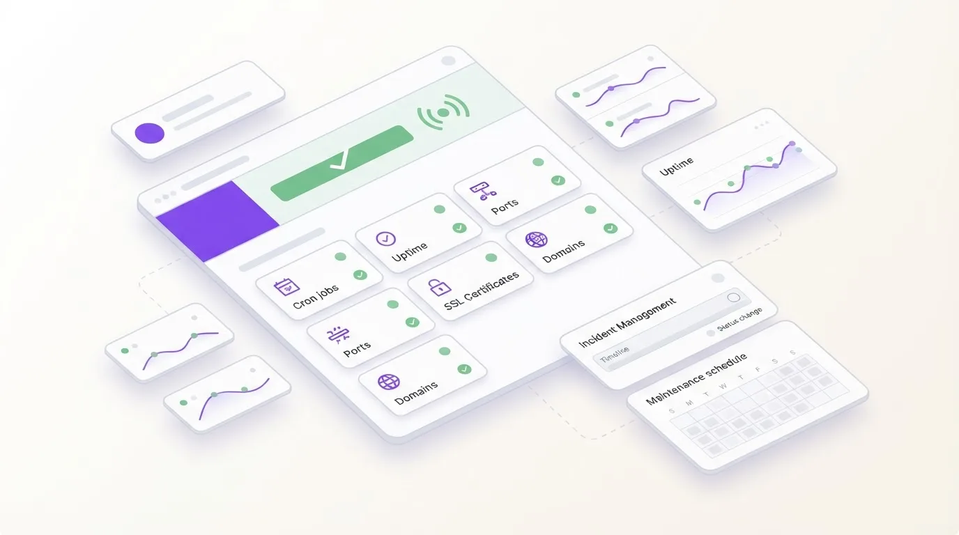 WatchCron Public status pages — feature illustration